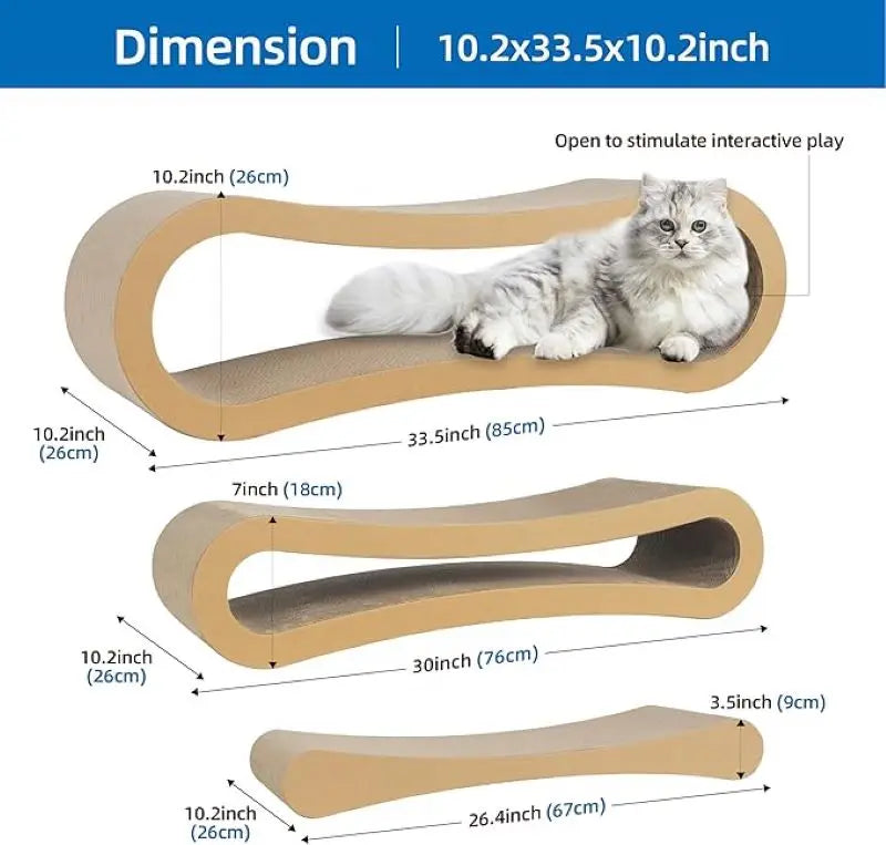 3 In 1 Cat Scratcher Cardboard Cat Scratching Board Protector