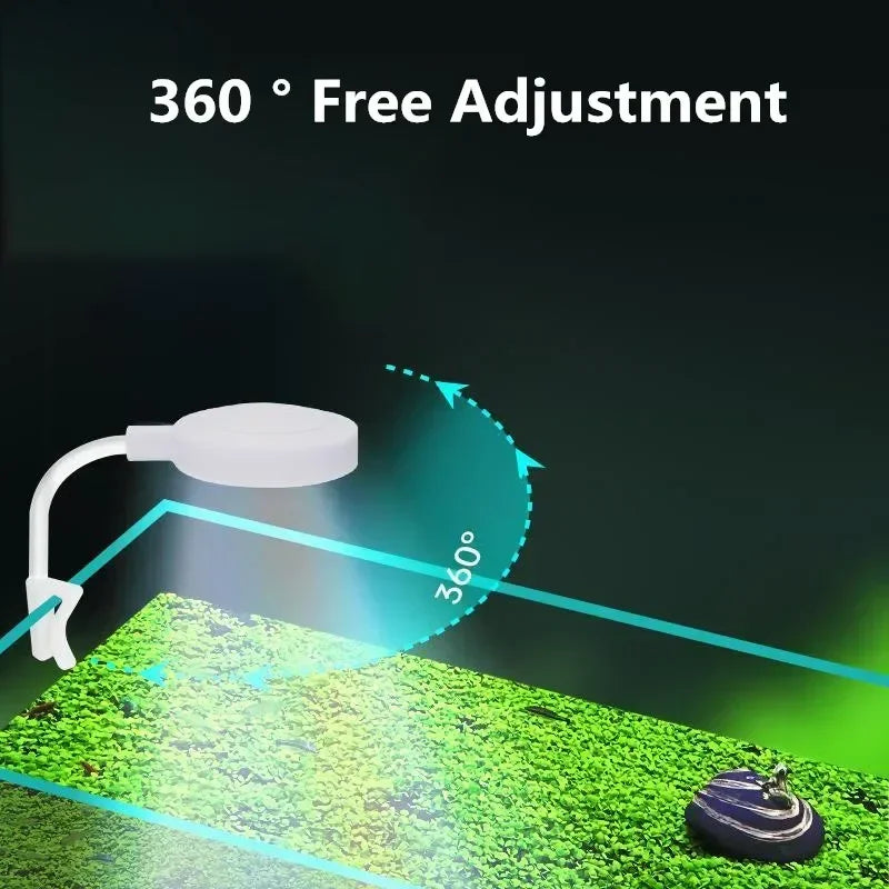 Mini Fish Waterproof Plant Aquarium Light Aquariums LED Lamp 5V Underwater Fish 3W Lamp Light Lighting Tank Fish USB Tank Decor