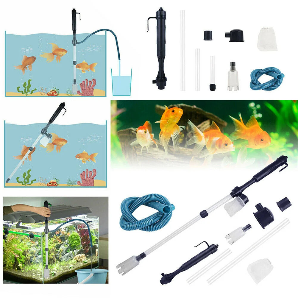 Electric Aquarium Gravel Cleaner Automatic Fish Tank Cleaning Tools Gravel Vacuum Cleaner for Aquarium Fish Tank Water Changer
