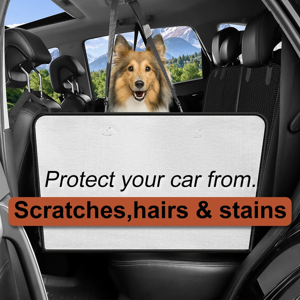 Back Seat Extender for Dogs Waterproof Dog Car Seat Cover with Hard Bottom Anti Scratch Protector Mat