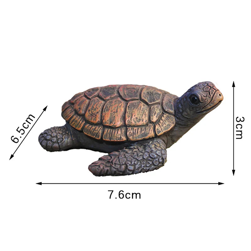 Mini Sea Turtle Model Resin Aquarium Fish Tank Home Landscape Ornaments Decoration Accessories Fine Workmanship Layout Prop