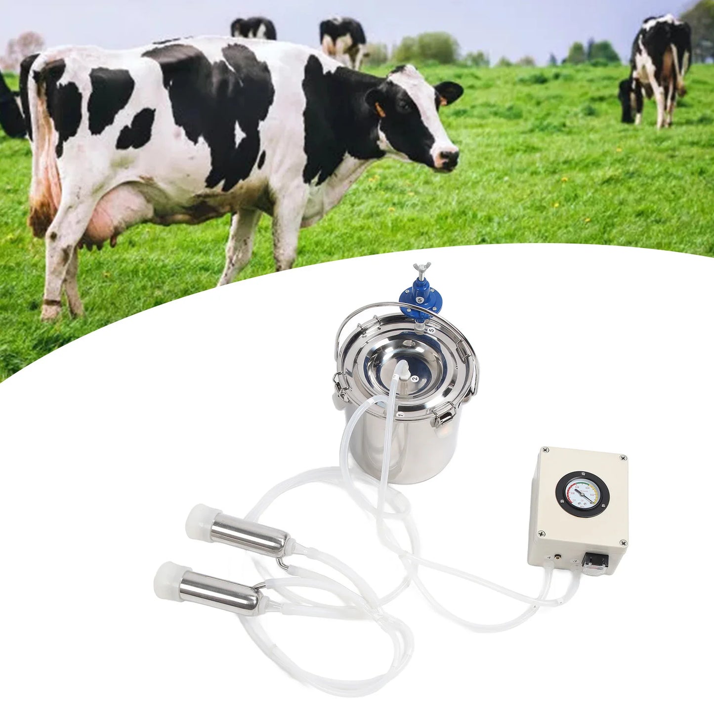 Goat Milking Machine Goat Milking Machine 6L Portable Stainless Steel Electric Automatic Pulsation Vacuum Milker Portable Milker