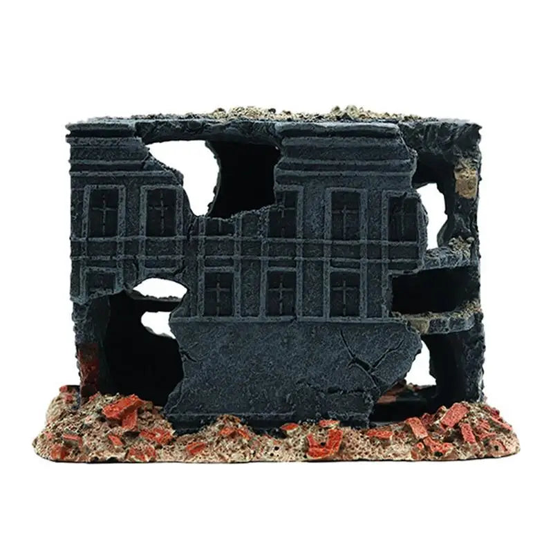 Aquarium Cave Decor Fish Tank Shelter House Realistic Aquatic Life House Crafts For Reptile Habitat Accessories Ornament