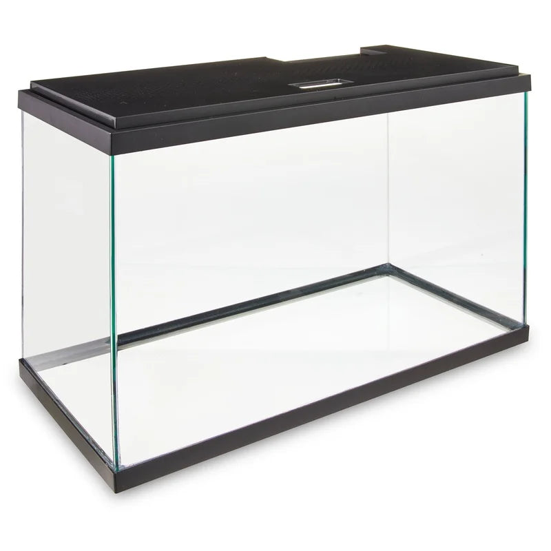 10 Gallon Aquarium Starter Kit Glass Fish Tank LED Lighting