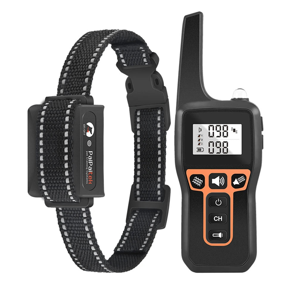 Pet Dog Training E Collar Waterproof Anti Barking Rechargeable Remote Control Vibration Sound Collar for All Size Dogs