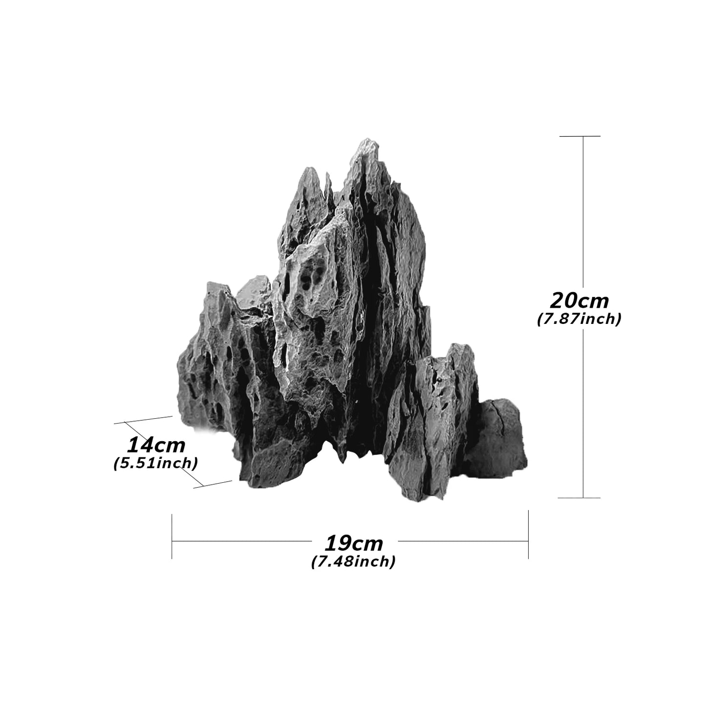 FZONE Aquarium Resin Seiryu Stone Model PH Nature Rocks