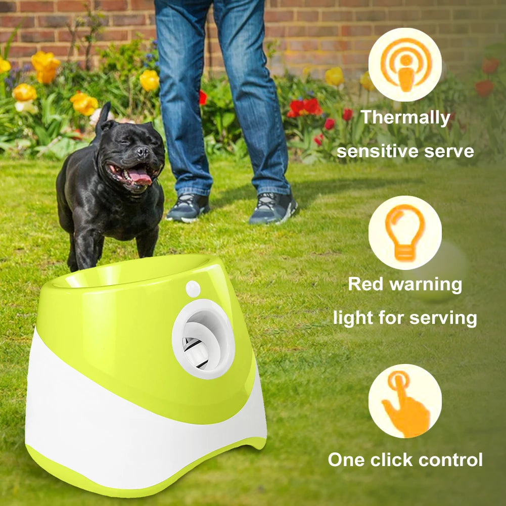 Dog Tennis Launcher Automatic Ball Throwing Machine Rechargeable Interactive Pet Toy Catapult