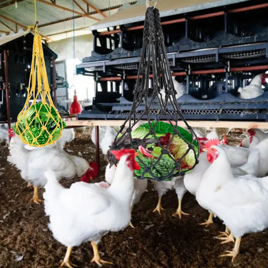 Chicken Hanging Feeder Healthy Vegetable Feeding Tool Portable Fruit Vegetable Feeding Bag Poultry Supplies