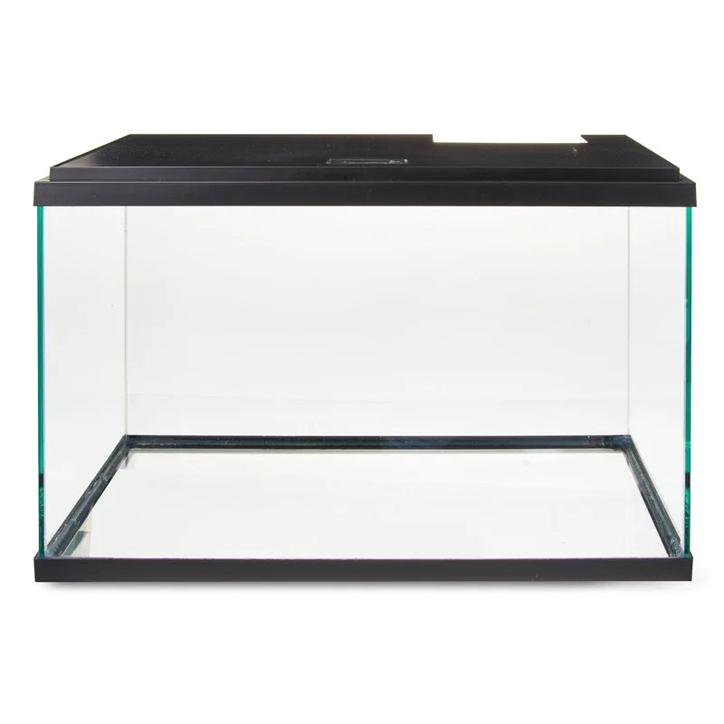 10 Gallon Aquarium Starter Kit Glass Fish Tank LED Lighting