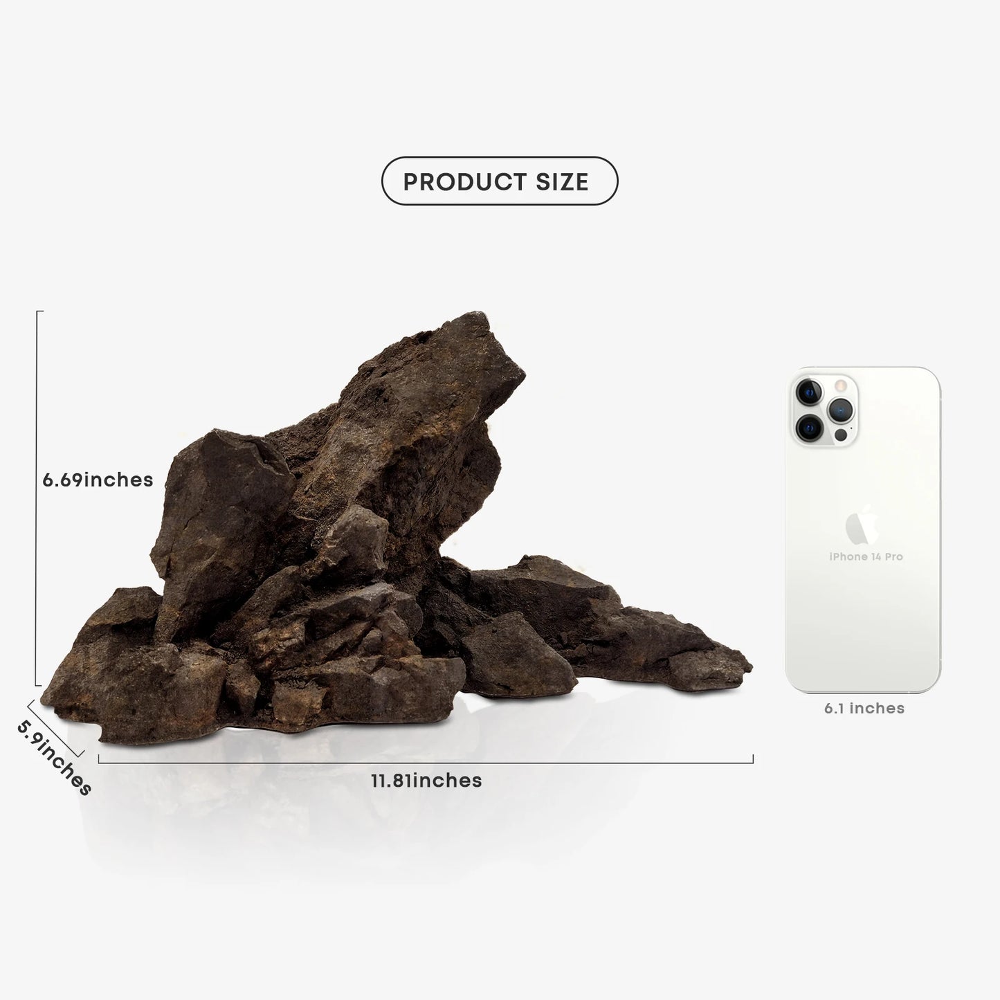 FZONE Resin Manten Stone and Driftwood Model Nature Aquarium Rocks for Aquascaping Hardscape