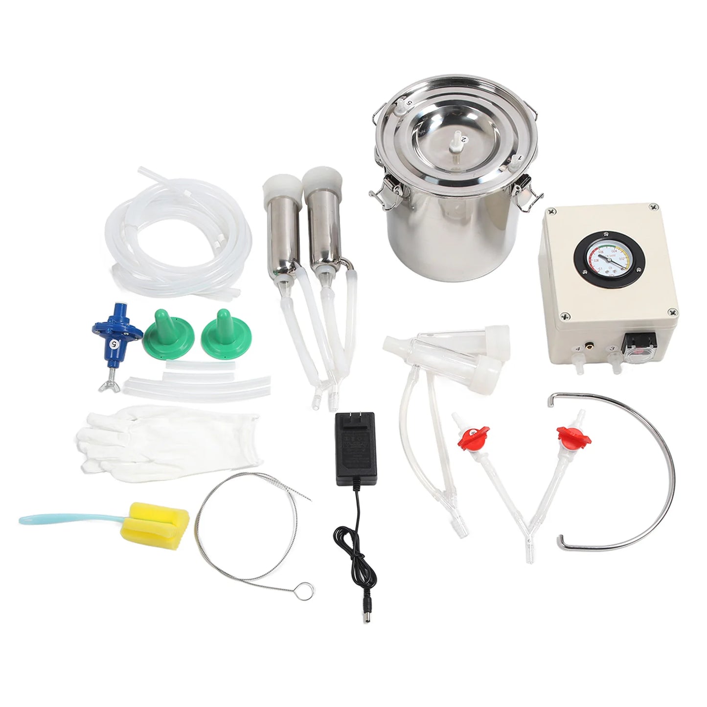 Goat Milking Machine Goat Milking Machine 6L Portable Stainless Steel Electric Automatic Pulsation Vacuum Milker Portable Milker