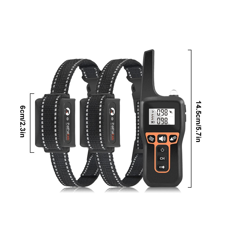 Pet Dog Training E Collar Waterproof Anti Barking Rechargeable Remote Control Vibration Sound Collar for All Size Dogs
