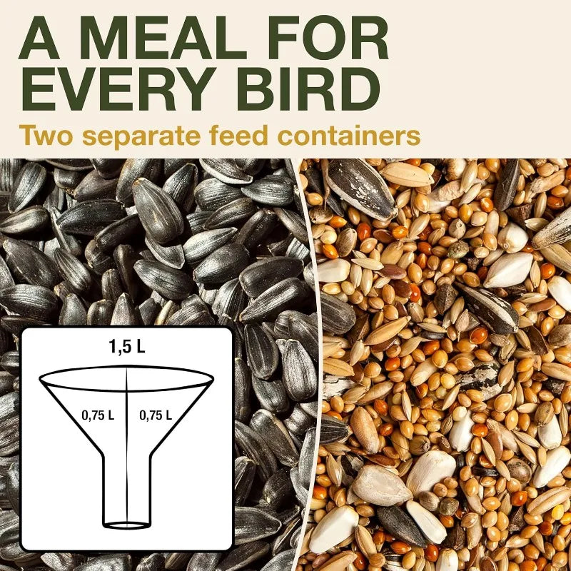 Bird Feeder Davos Smart Birds No Mess No Spill Mice and Rat Proof Outdoor Hanging Feeder Robust and Reliable