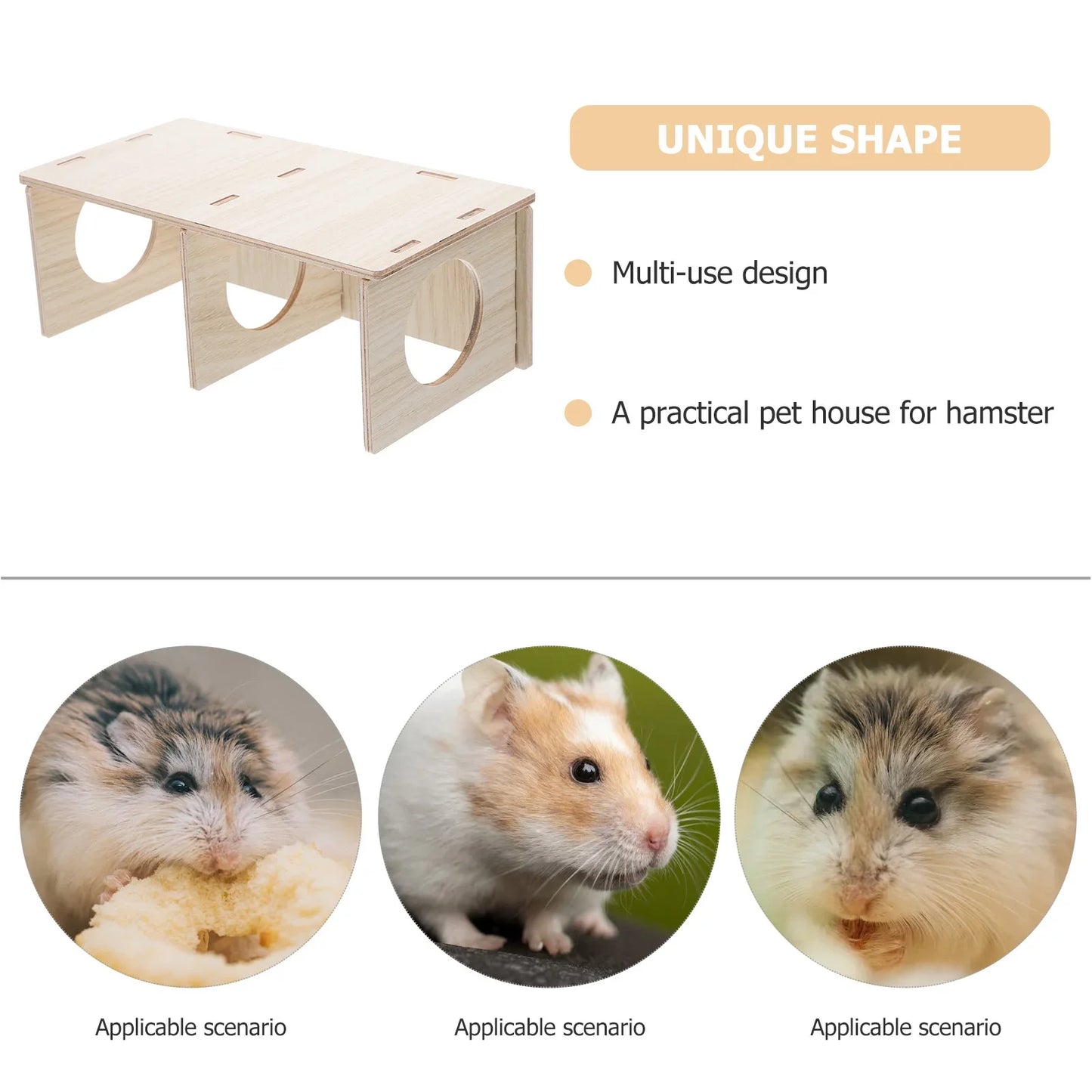 Wooden Hamster  Mouse Exercise Toy Cage Guinea Pig Accessories Clear Window Hiding Place  Cabin Pet Supplies Hummingbird feeder