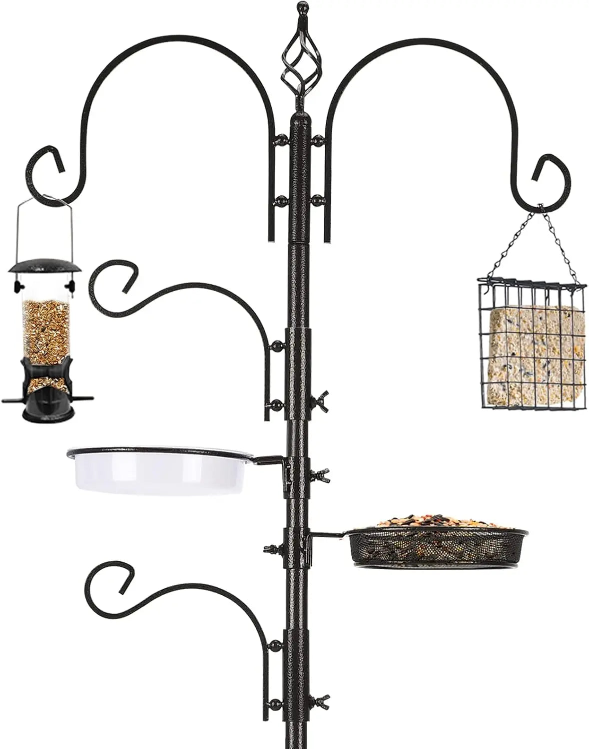 Bird Feeding Station Kit Bird Feeder Pole Wild Bird Feeder Hanging Kit Planter Hanger Multi Feeder Hanging