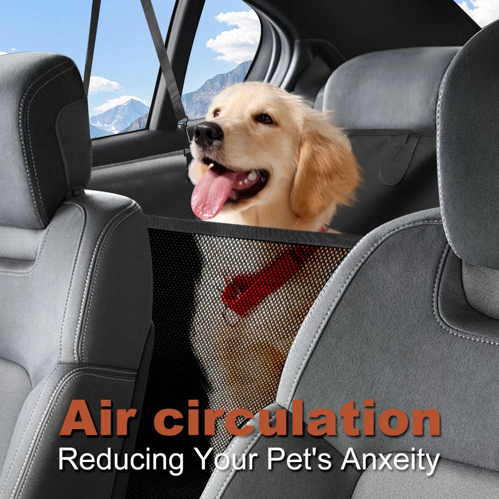 Back Seat Extender for Dogs Waterproof Dog Car Seat Cover with Hard Bottom Anti Scratch Protector Mat