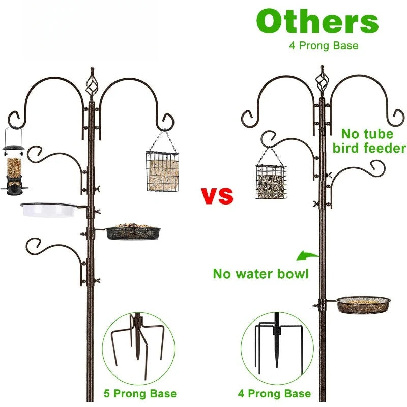 Bird Feeding Station Kit Bird Feeder Pole Wild Bird Feeder Hanging Kit Planter Hanger Multi Feeder Hanging