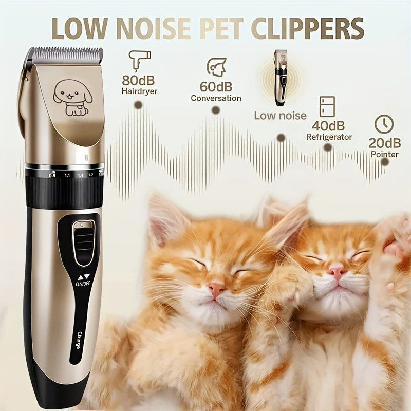 Pet Hair Trimmer Kit Electric Precision Clippers for Grooming