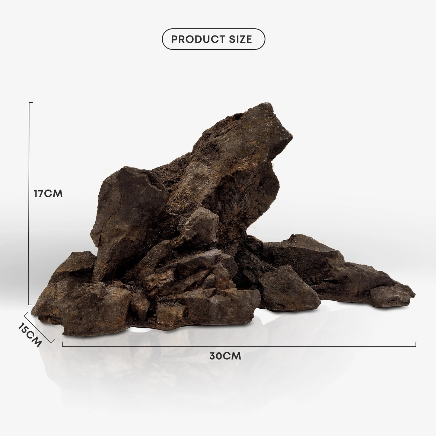 FZONE Resin Manten Stone and Driftwood Model Nature Aquarium Rocks for Aquascaping Hardscape