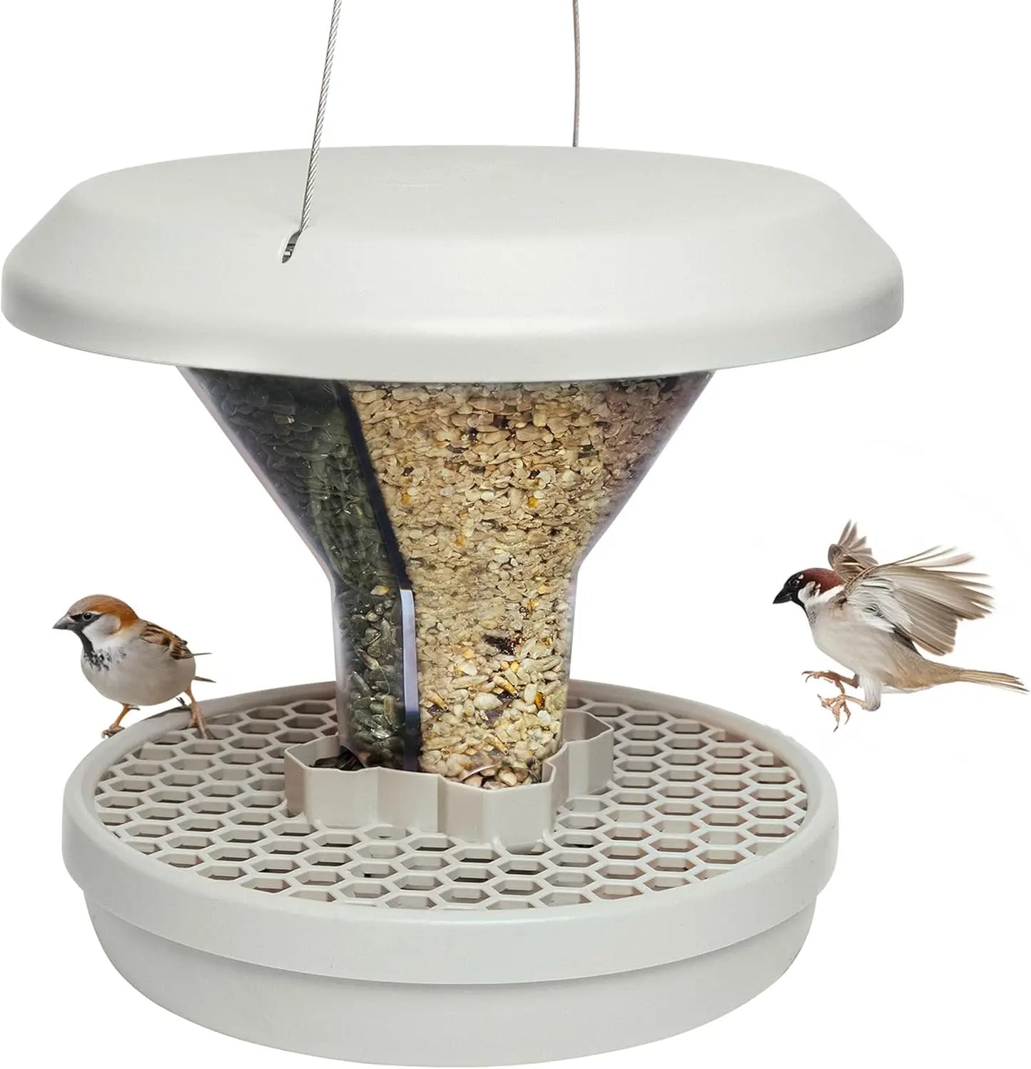 Bird Feeder Davos Smart Birds No Mess No Spill Mice and Rat Proof Outdoor Hanging Feeder Robust and Reliable