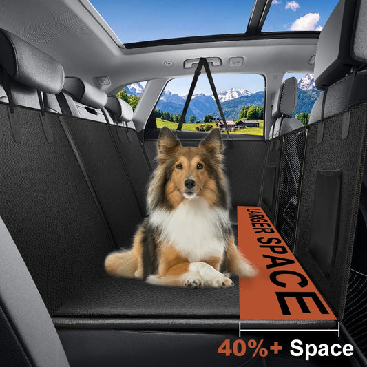 Back Seat Extender for Dogs Waterproof Dog Car Seat Cover with Hard Bottom Anti Scratch Protector Mat