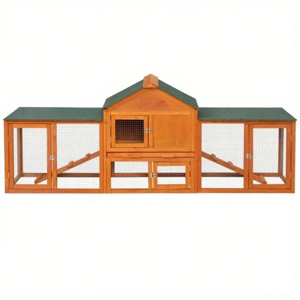 Rabbit Hutch Indoor Bunny Cage Small Animal Pet House Run Outdoor Wood Cage