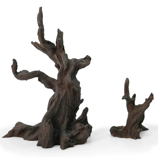 FZONE Resin Aquarium Driftwood, Aquarium Tree Decoration for Nano Aquascaping and Hardscape