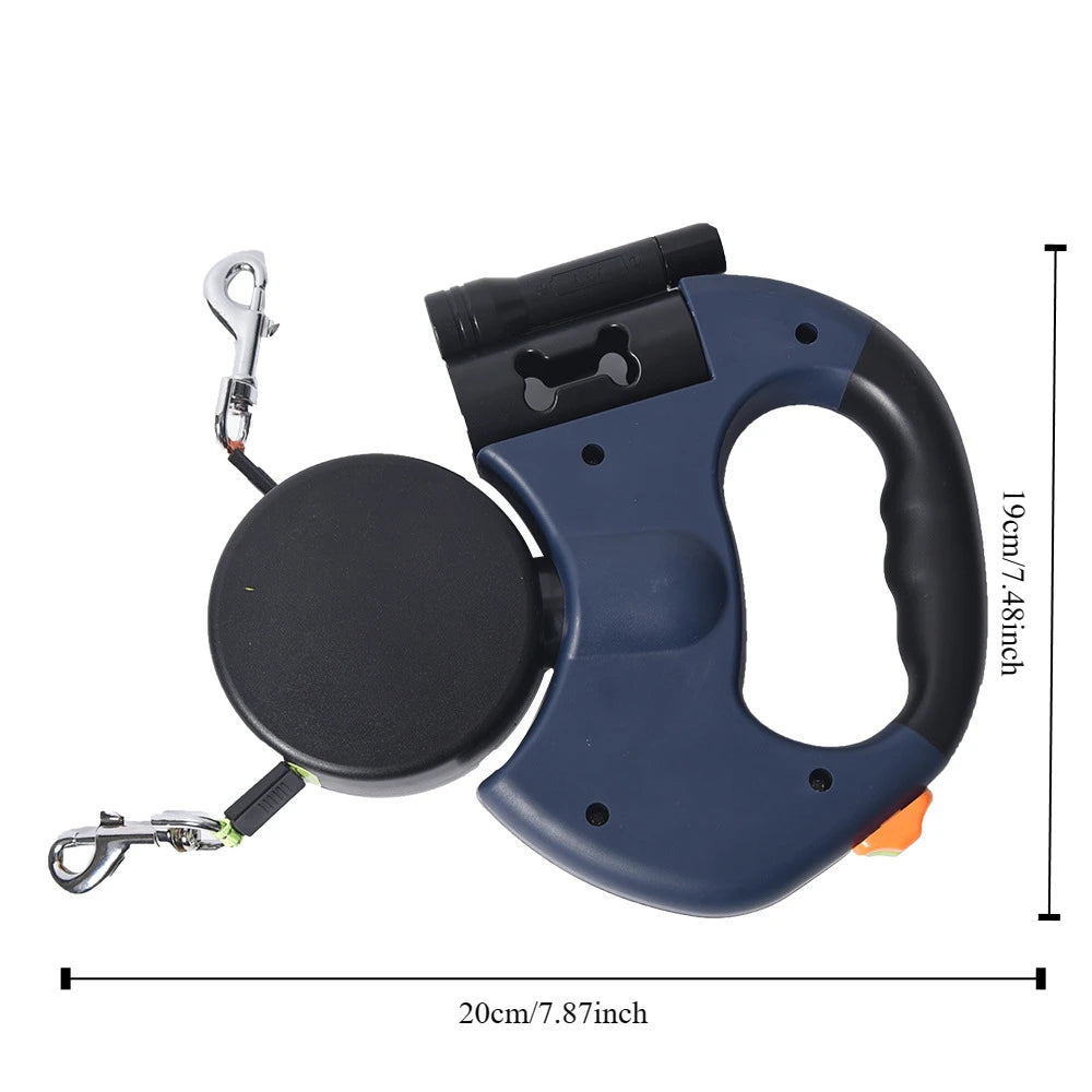 Automatic Retractable Two-End Pet Leash Dog Leash With Flashlight
