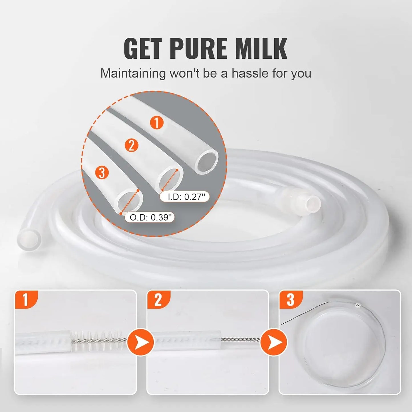 Goat Milking Machine, 3 L 304 Stainless Steel Bucket, Electric Automatic Pulsation Vacuum Milker with Food-Grade Silicone Cups