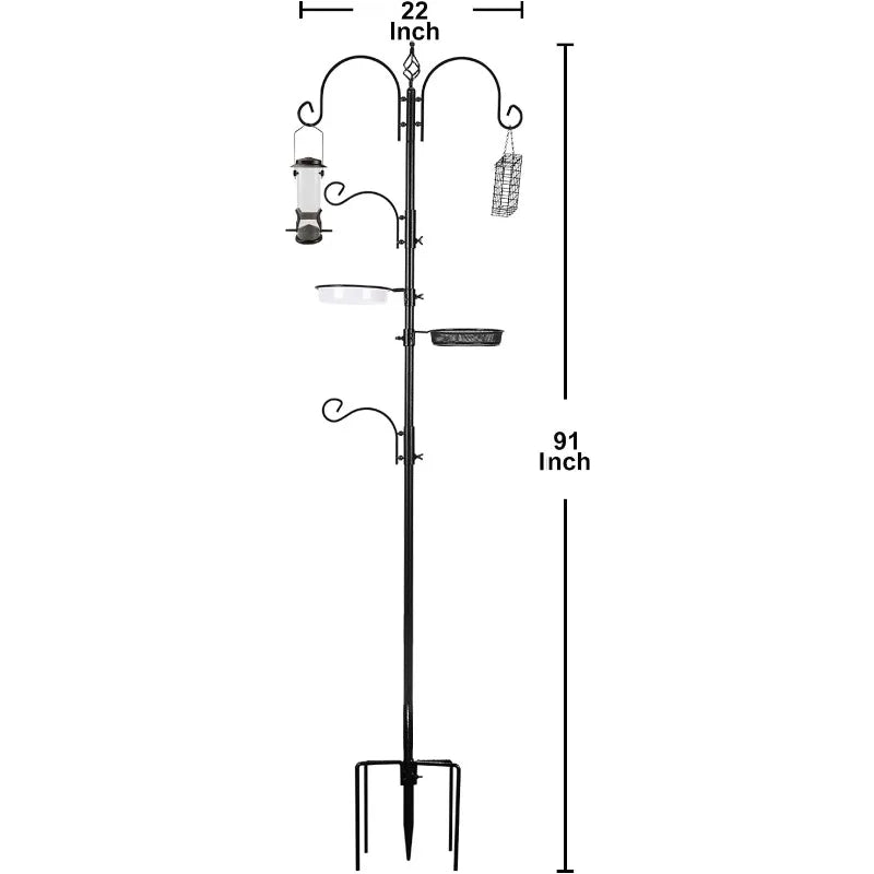 Bird Feeding Station Kit Bird Feeder Pole Wild Bird Feeder Hanging Kit Planter Hanger Multi Feeder Hanging