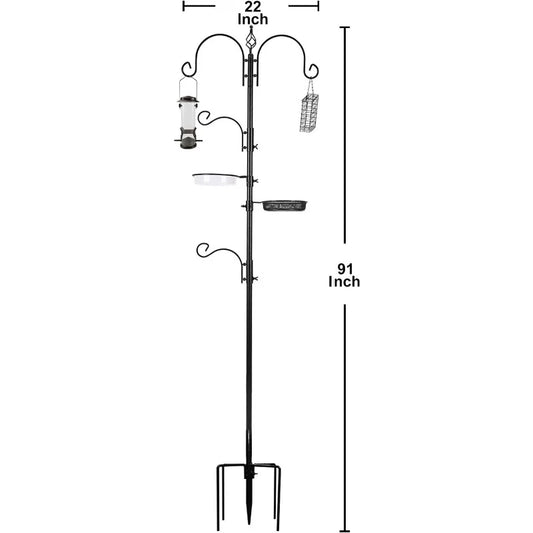 Bird Feeding Station Kit Bird Feeder Pole Wild Bird Feeder Hanging Kit Planter Hanger Multi Feeder Hanging