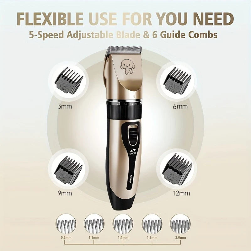 Pet Hair Trimmer Kit Electric Precision Clippers for Grooming