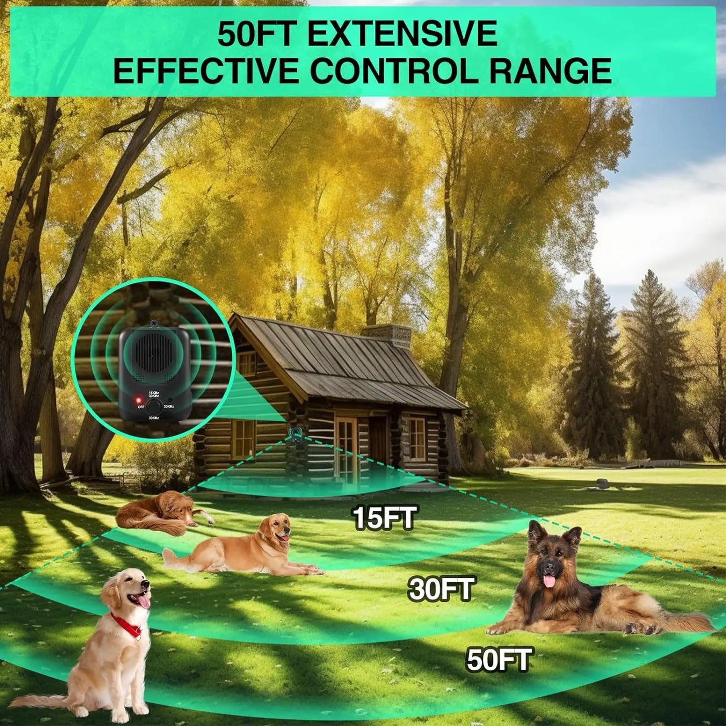 2024 Upgraded Ultrasonic Dog Bark Deterrent Devices Indoor Outdoor