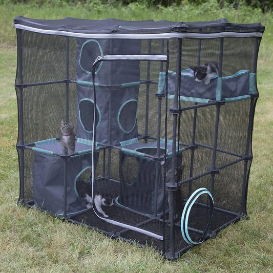 City Outdoor Catio Furniture and Play Kits for Cats Outdoor Mega Kit