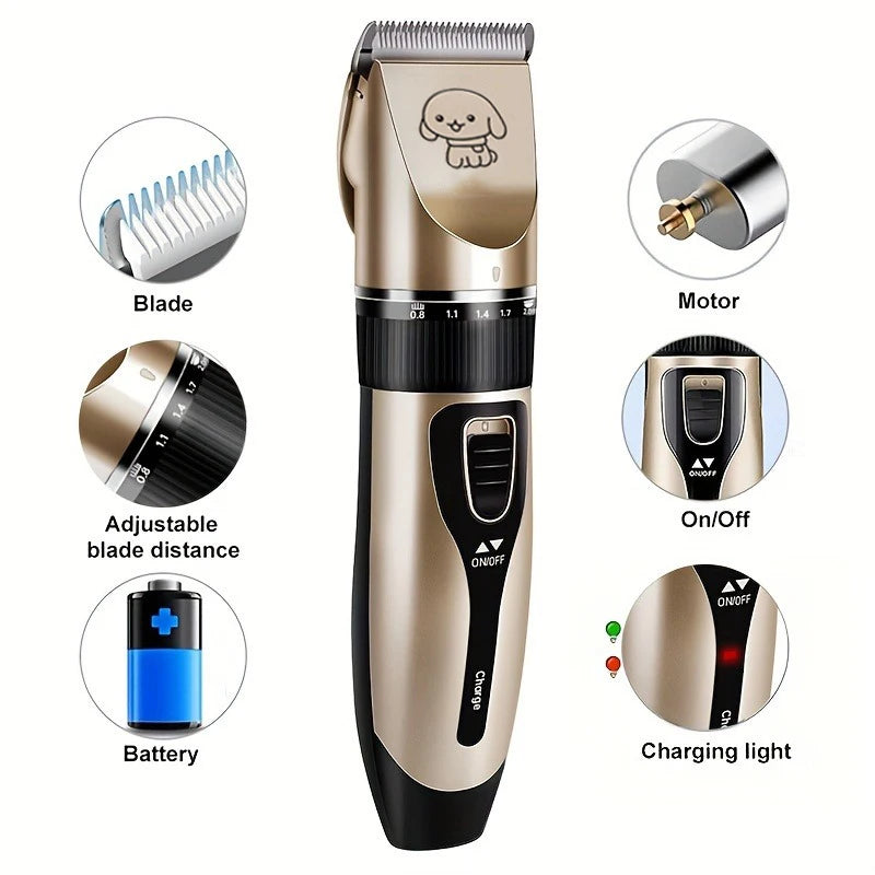 Pet Hair Trimmer Kit Electric Precision Clippers for Grooming