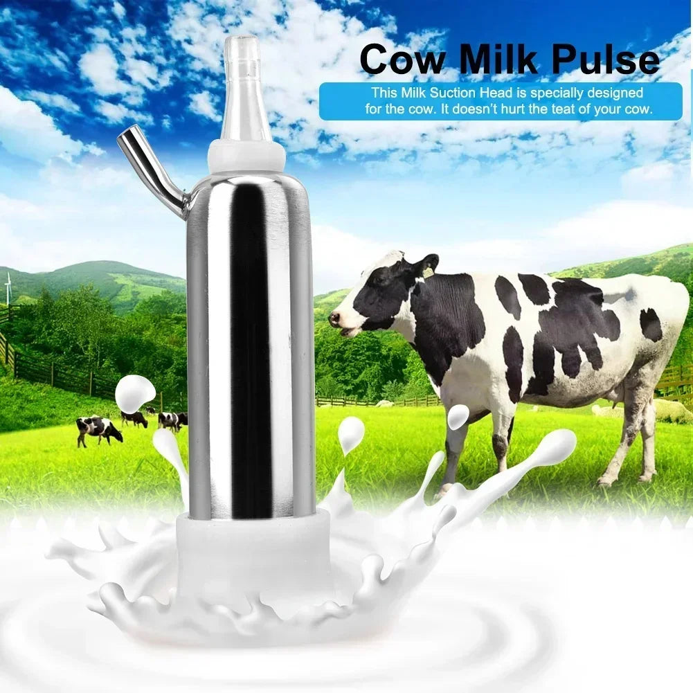 Electric Milk Extractor Stainless Steel Cow Milking Machine With Milk Pulse Controller And Mastitis Detector