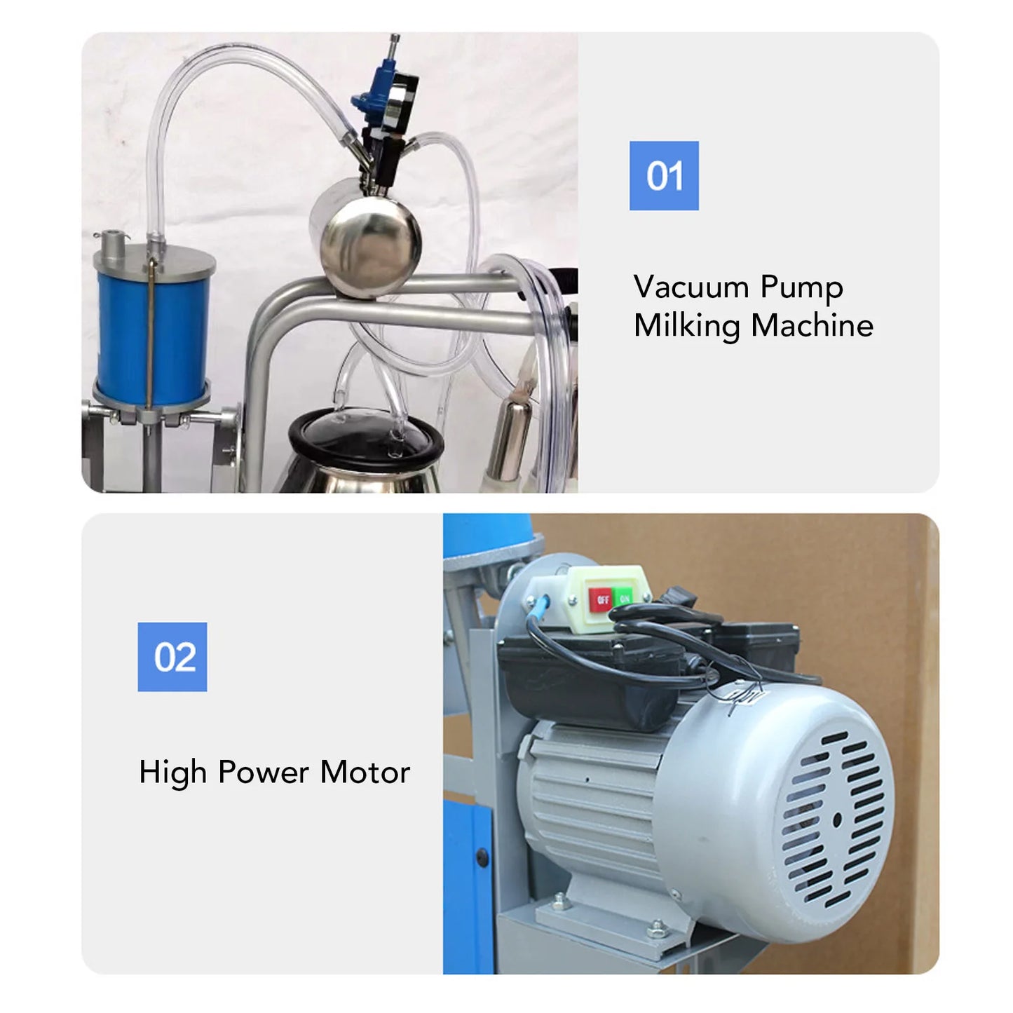 Goat Milking Machine Portable Milker Goat Milking Machine 6L Portable Stainless Steel Electric Automatic Pulsation Vacuum Milker