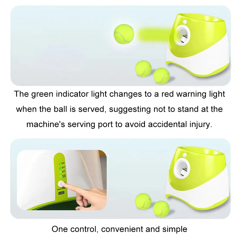 Dog Tennis Launcher Automatic Ball Throwing Machine Rechargeable Interactive Pet Toy Catapult