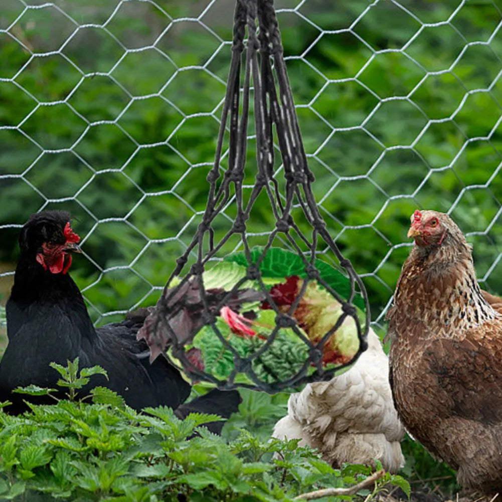 Chicken Hanging Feeder Healthy Vegetable Feeding Tool Portable Fruit Vegetable Feeding Bag Poultry Supplies