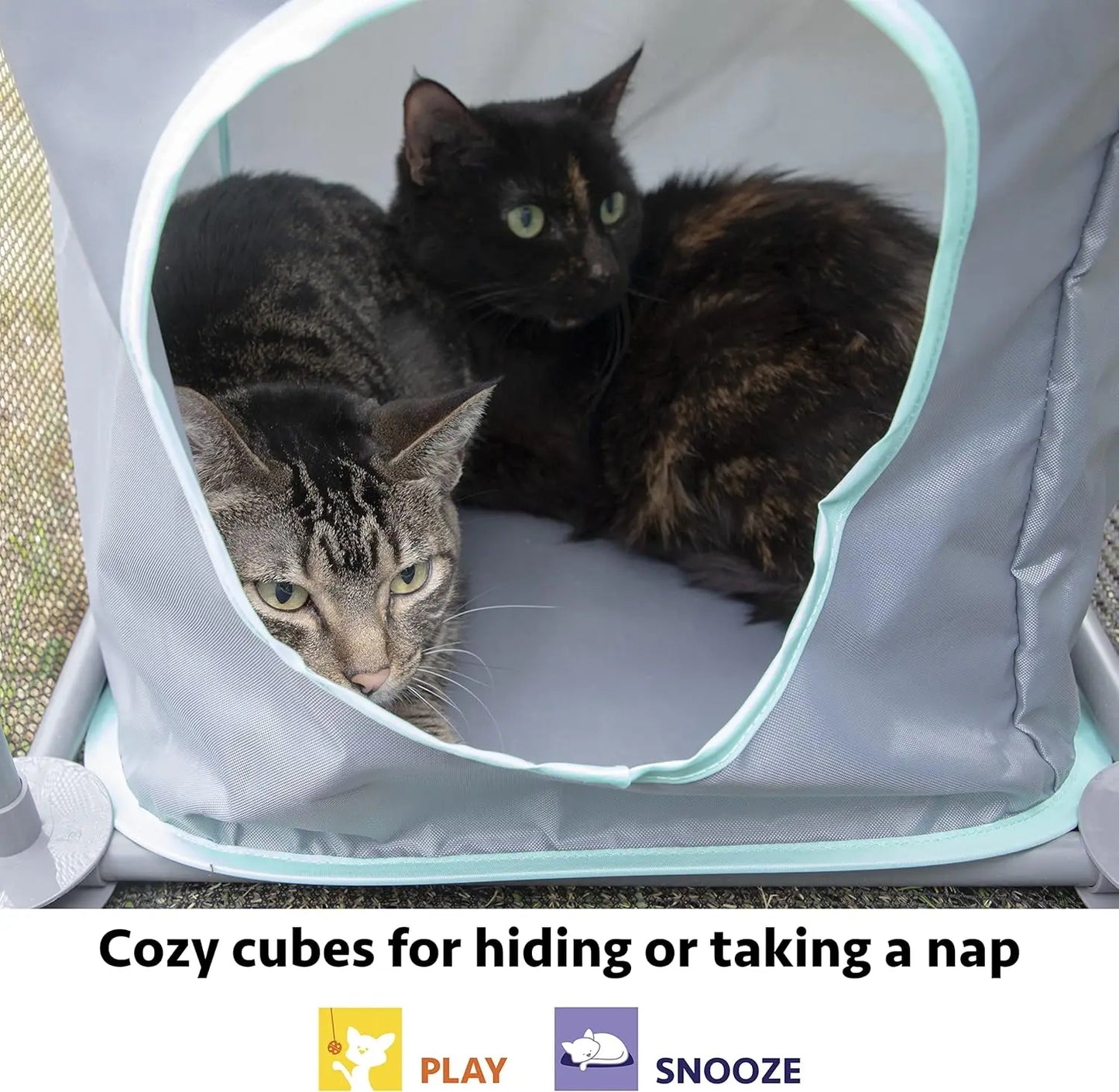 City Outdoor Catio Furniture and Play Kits for Cats Outdoor Mega Kit