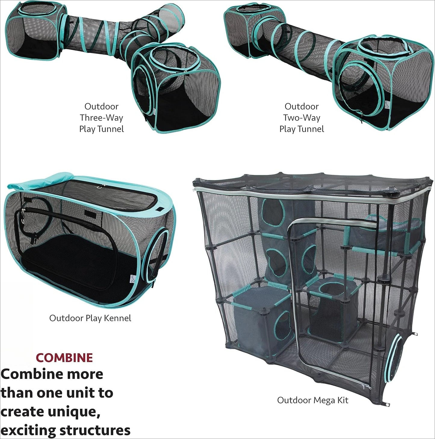 City Outdoor Catio Furniture and Play Kits for Cats Outdoor Mega Kit