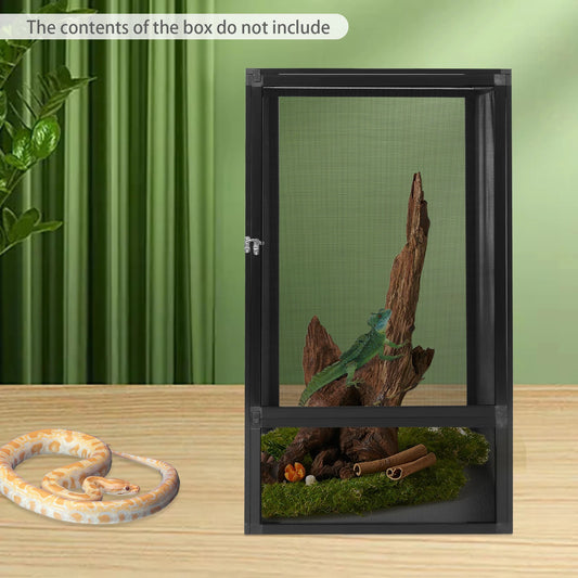 Freestanding Reptile Feeding Box Micro Habitat Enclosure