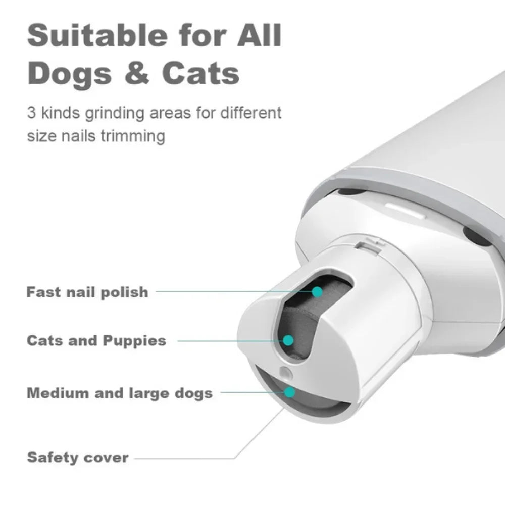JJYY New electric pet nail clipper for cats and dogs, nail sharpener, pet nail care trimmer