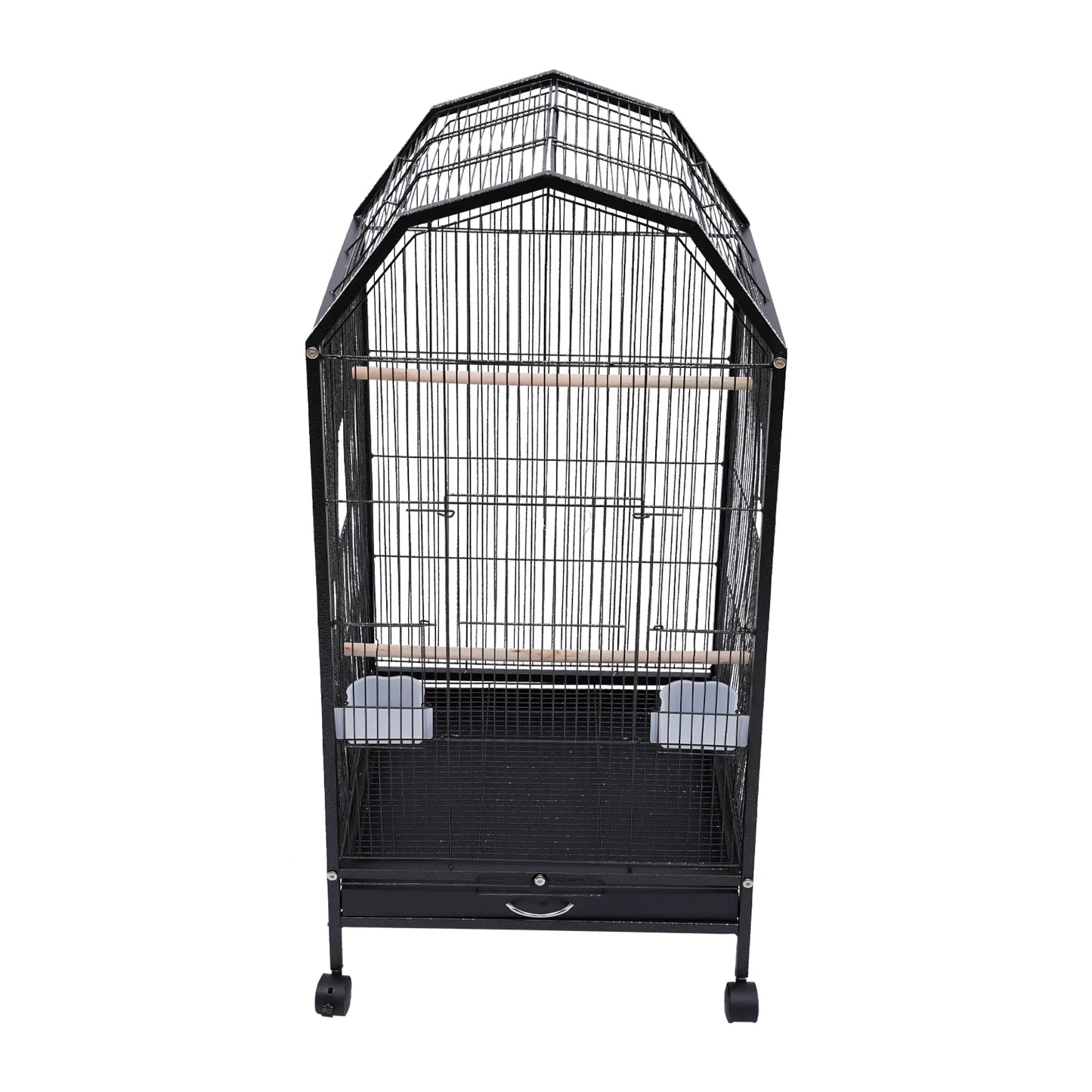 Large Play Bird Cage Parrot Finch Macaw Cockatoo Pet Supply Stand Iron Bird Cage with Wheels