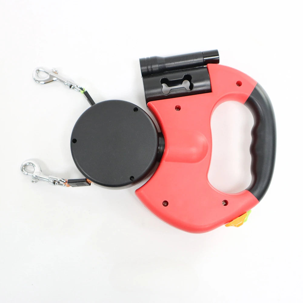 Automatic Retractable Two-End Pet Leash Dog Leash With Flashlight