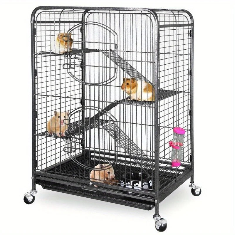 Ferret Cage Rabbit Chinchilla Rat Cage Small Animal House 37" 4 Levels